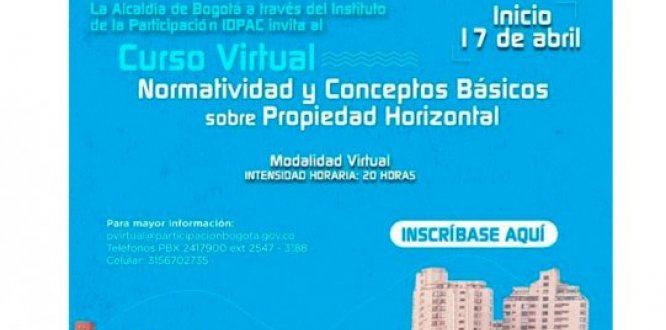 Inscríbase al curso virtual de propiedad horizontal