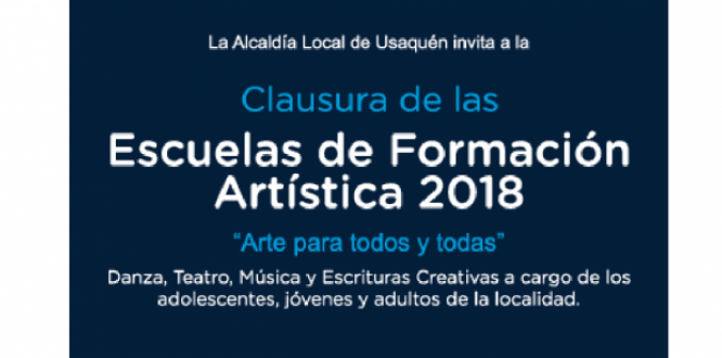 Domingo: clausura de las Escuelas de Formación Artísticas Domingo: clausura de las Escuelas de Formación Artísticas