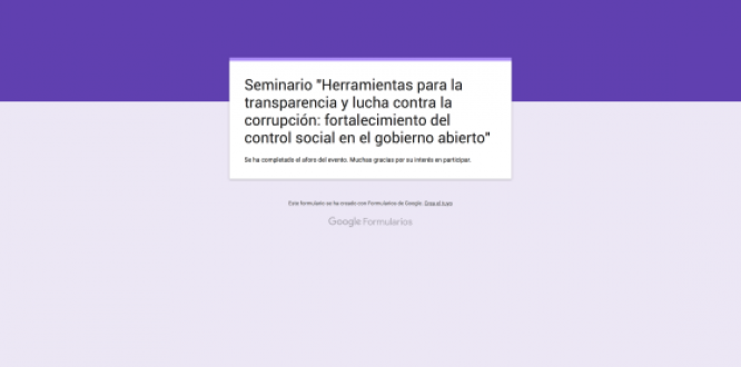 Seminario sobre transparencia y lucha contra la corrupción Seminario sobre transparencia y lucha contra la corrupción