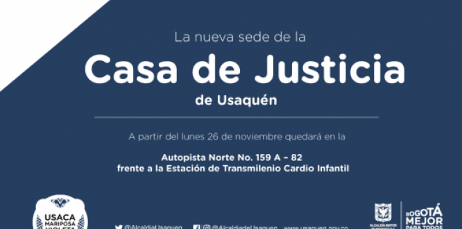 Lunes 10: se inaugura la Casa de Justicia de Usaquén