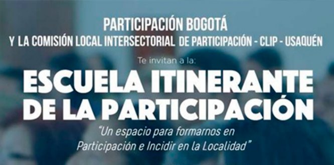 Inscríbase a la Escuela Itinerante de la Participación