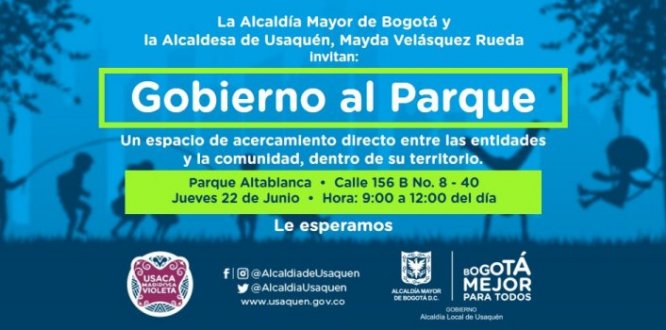 Jueves 22: Gobierno al Parque en Altablanca
