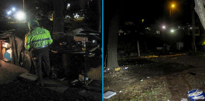 Hallados 8 cambuches en la Autonorte entre las calles 197 y 187