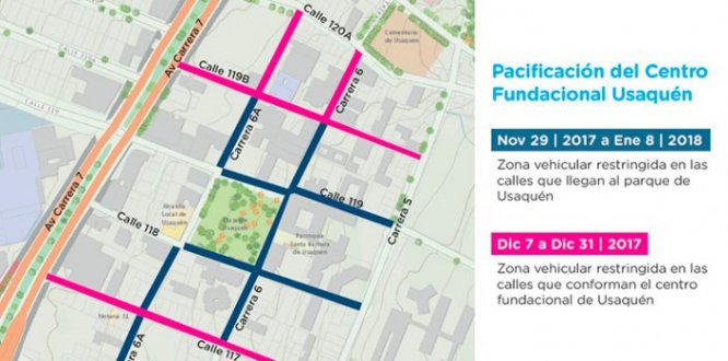 Inicia restricción vehicular en Centro Fundacional de Usaquén