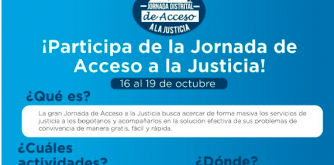Octubre 18 y 19: Jornada de Acceso a la Justicia en Verbenal