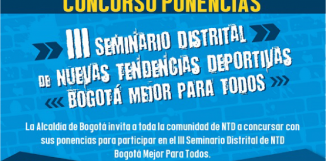 Octubre 24: vence el plazo para inscribir ponencia en Nuevas Tendencias Deportivas Octubre 24: vence el plazo para inscribir ponencia en Nuevas Tendencias Deportivas