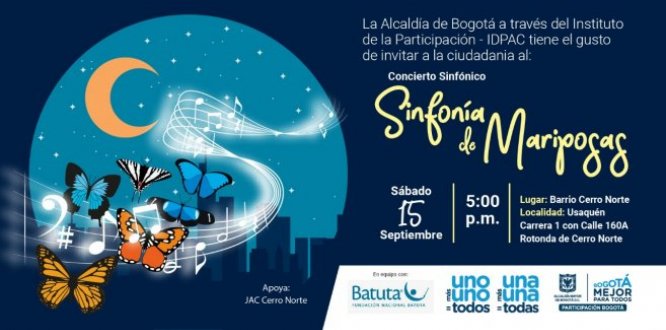 Concierto Sinfonía de Mariposas en Cerro Norte