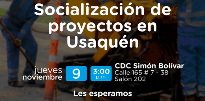 socialización de obras en Usaquén socialización de obras en Usaquén