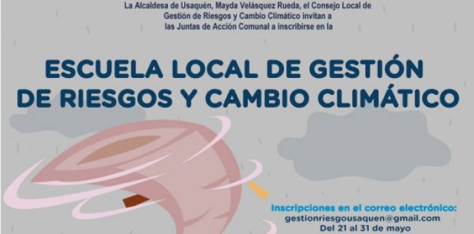 Inician inscripciones a la Escuela de Gestión del Riesgo