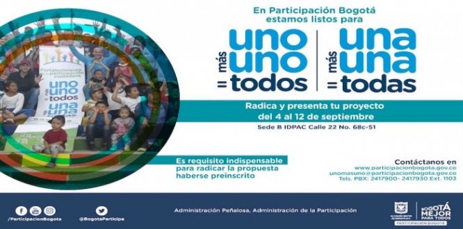 Septiembre 12: vence inscripciones de proyectos participativos