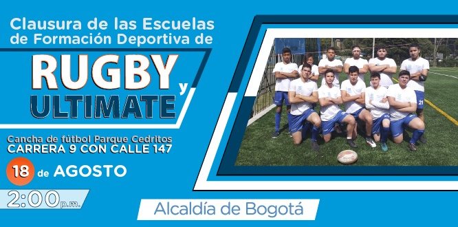 Participa en la clausura de los procesos de formación de Rugby y Ultimate