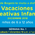 Diciembre 2: Inscripciones vacaciones creativas